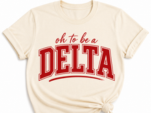 Load image into Gallery viewer, Delta Sigma Theta Shirt Cream and Red Shirt