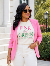 Load image into Gallery viewer, Pink and Green AKA Alpha Kappa Alpha T-shirt
