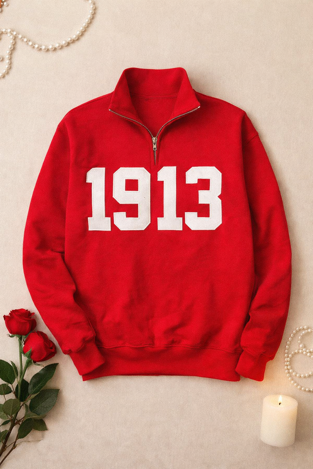 Delta Sigma Theta 1913 Quarter Zip Sweatshirt DST Founding Year Pullover Sorority Apparel Delta Sorority Gift Shirt