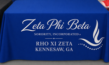 Load image into Gallery viewer, Zeta Phi Beta Custom Tablecloth (Open Back)