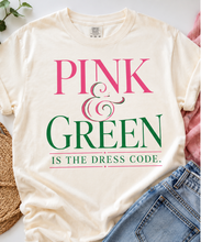 Load image into Gallery viewer, Pink and Green AKA Alpha Kappa Alpha T-shirt