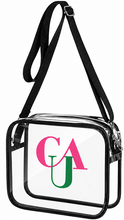 Load image into Gallery viewer, Clark Atlanta Pink and &amp; Green - Clear Crossbody Bag