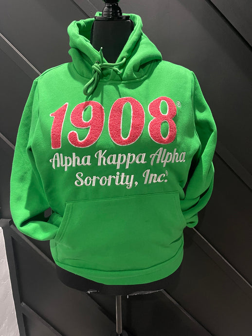 Pink ad Green Hoodie