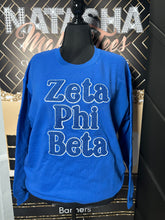 Load image into Gallery viewer, Zeta Phi Beta Sweatshirt: Chenille Patch, Sorority