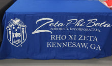 Load image into Gallery viewer, Zeta Phi Beta Custom Tablecloth (Open Back)