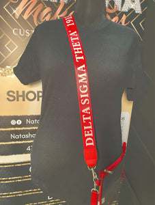 Delta Sigma Theta Crossbody Purse Strap