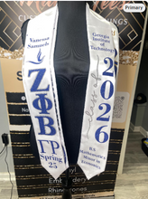 Load image into Gallery viewer, Custom Zeta Graduation Stole College Grad Zeta Graduate