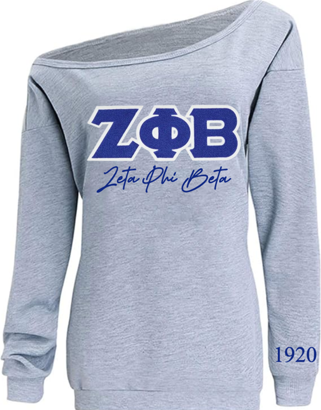 Off The Shoulder - Zeta Phi Beta Chenille