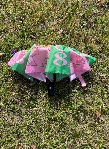 Alpha Kappa Alpha Auto Open Folding Umbrella (compact)