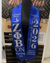 Load image into Gallery viewer, Custom Zeta Graduation Stole College Grad Zeta Graduate