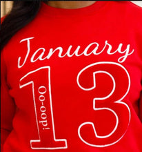 Load image into Gallery viewer, Delta Sigma Theta - January 13, 1913 Founders Day Chenille Sweatshirt