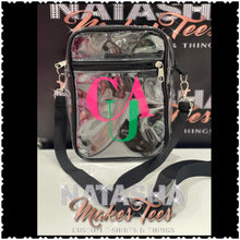Load image into Gallery viewer, Clark Atlanta Pink and &amp; Green - Clear Crossbody Bag
